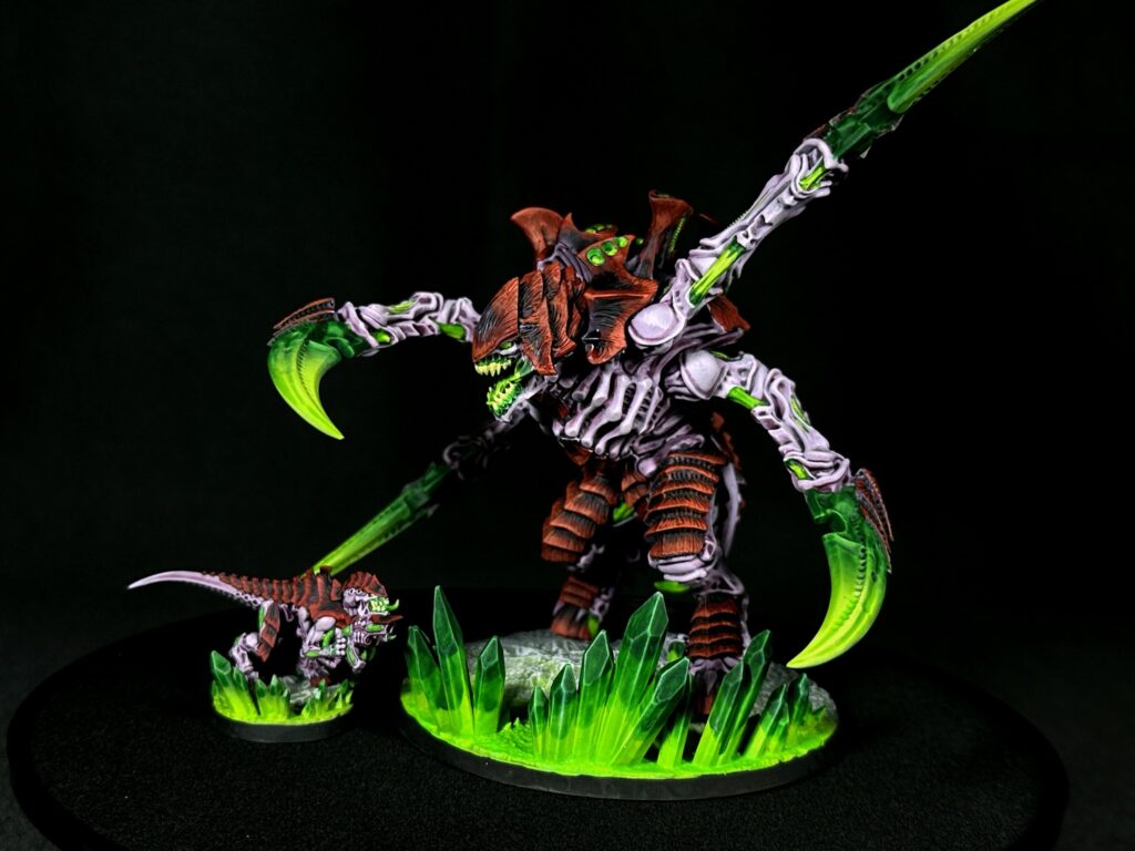 Tyranids from Kraken Hive Fleet painted in toxic colours