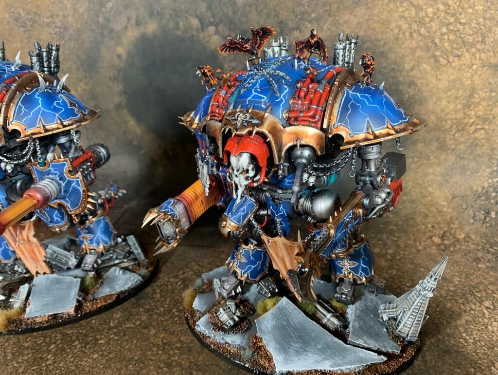 Chaos Knights in Night Lords colours