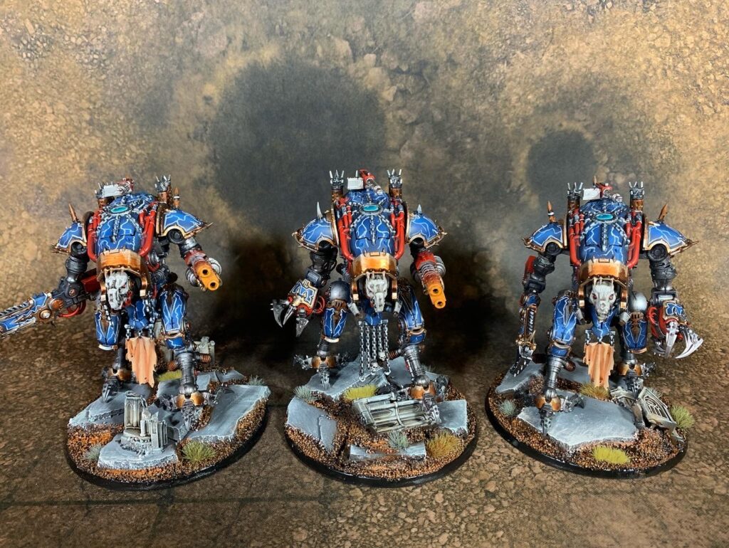 Chaos Knights in Night Lords colours