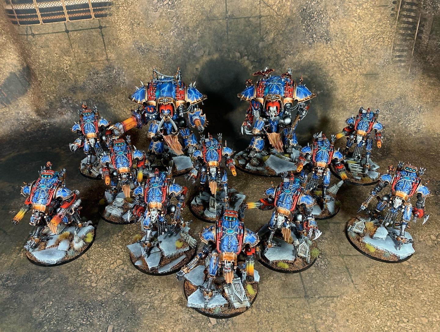 Chaos Knights in Night Lords colours