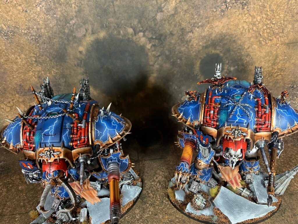 Chaos Knights in Night Lords colours