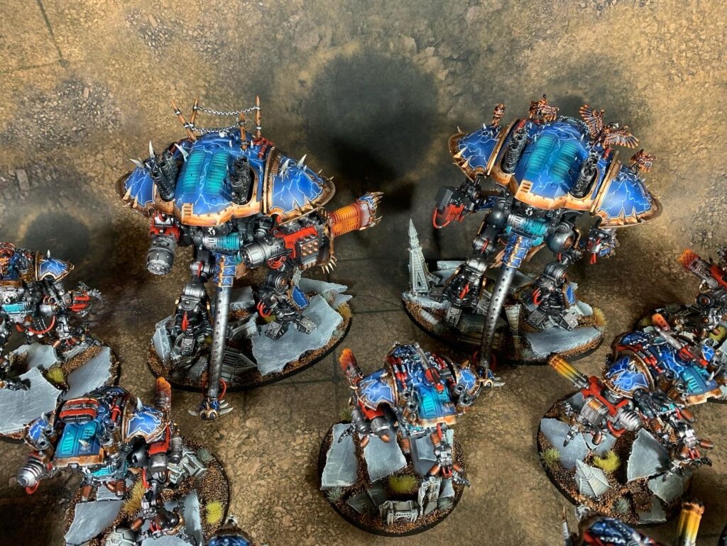 Chaos Knights in Night Lords colours