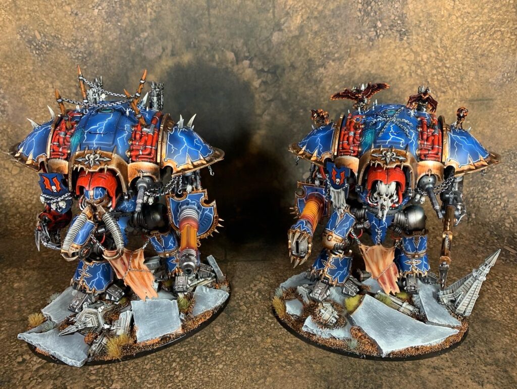 Chaos Knights in Night Lords colours