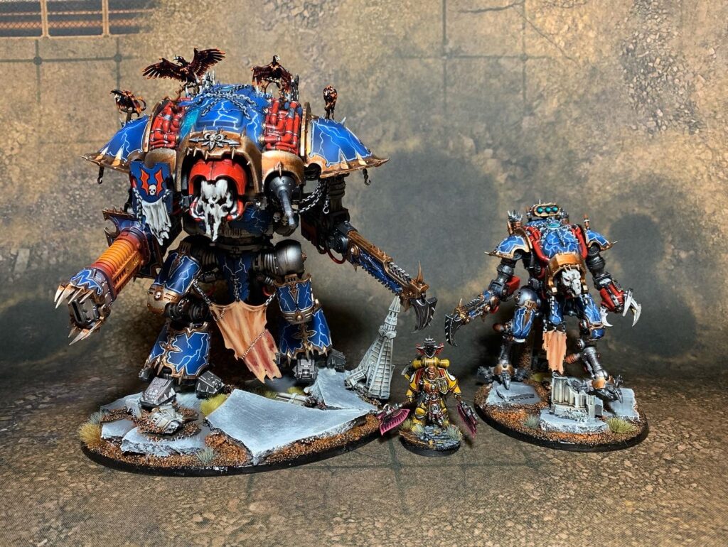 Chaos Knights in Night Lords colours