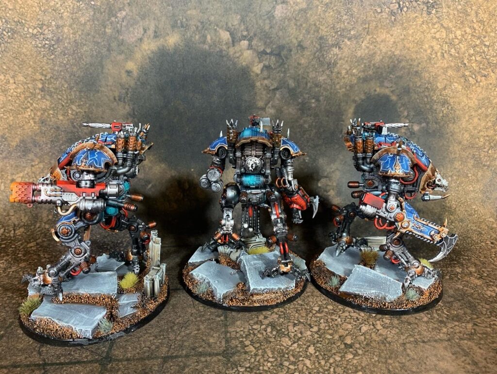 Chaos Knights in Night Lords colours