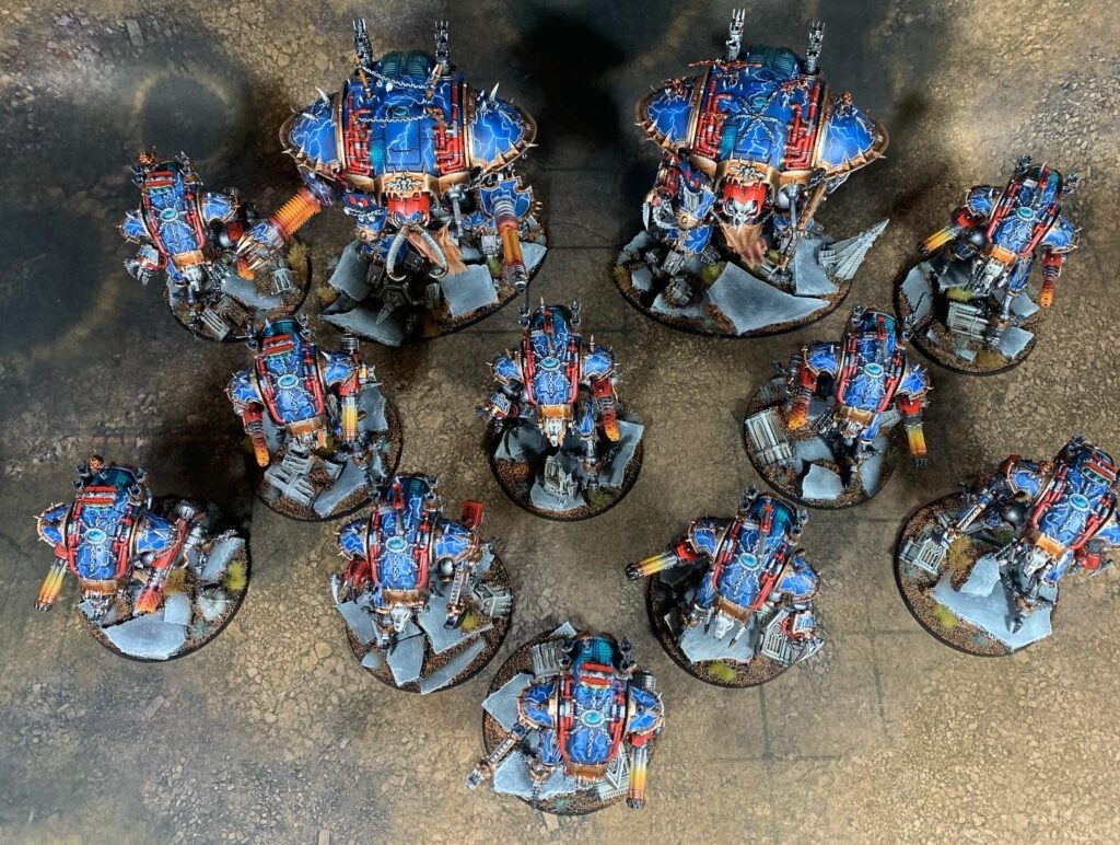 Chaos Knights in Night Lords colours
