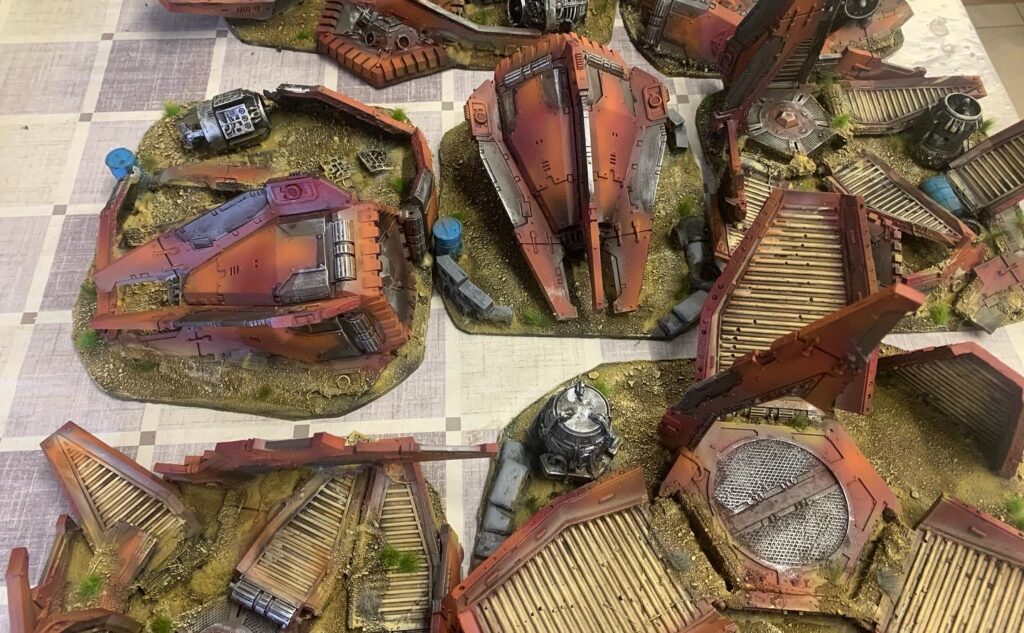 Imperial Defences and Drop Pod debris
