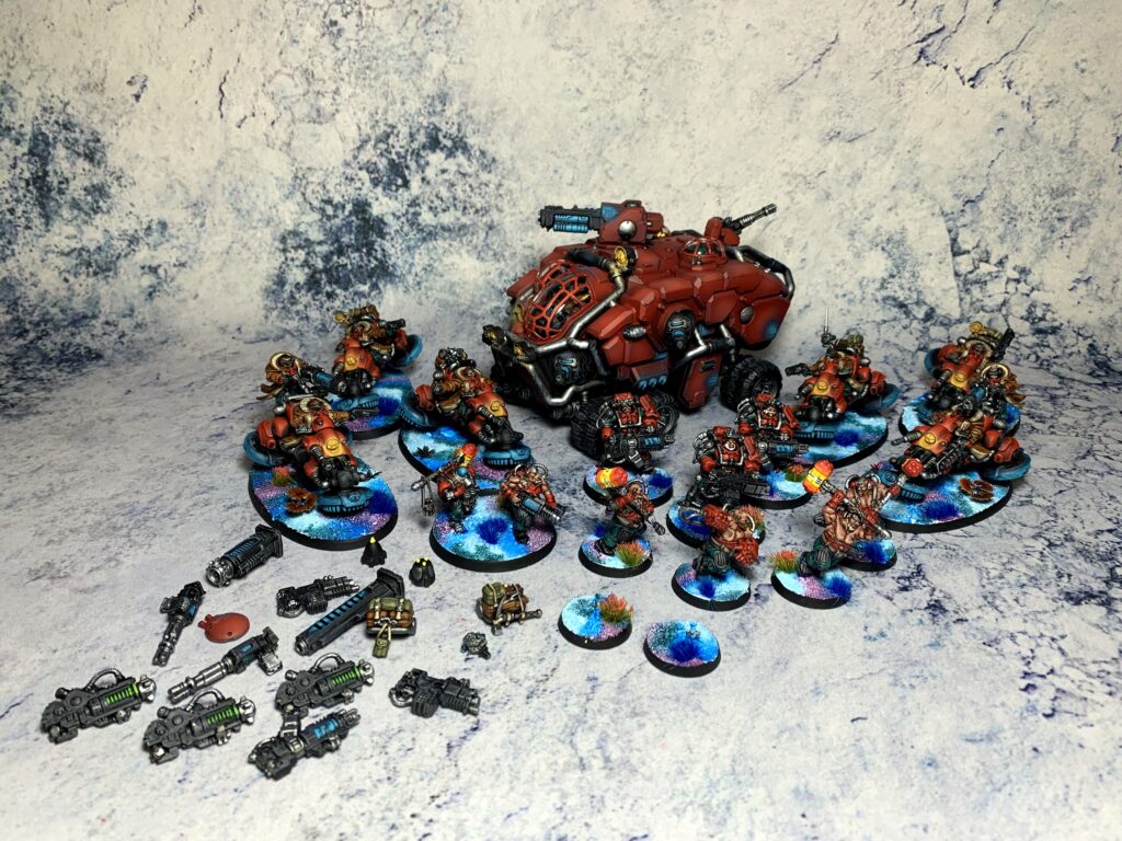 Leagues of Votann on blue alien world bases