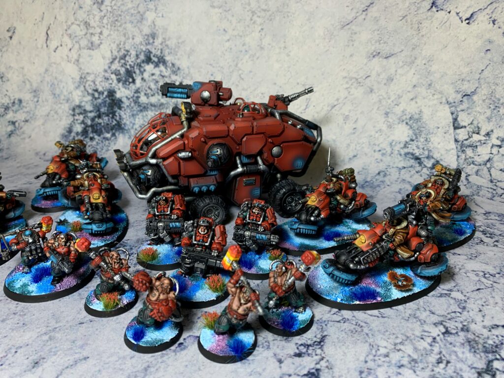 Leagues of Votann on blue alien world bases