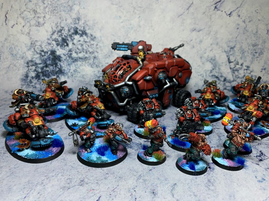 Leagues of Votann on blue alien world bases