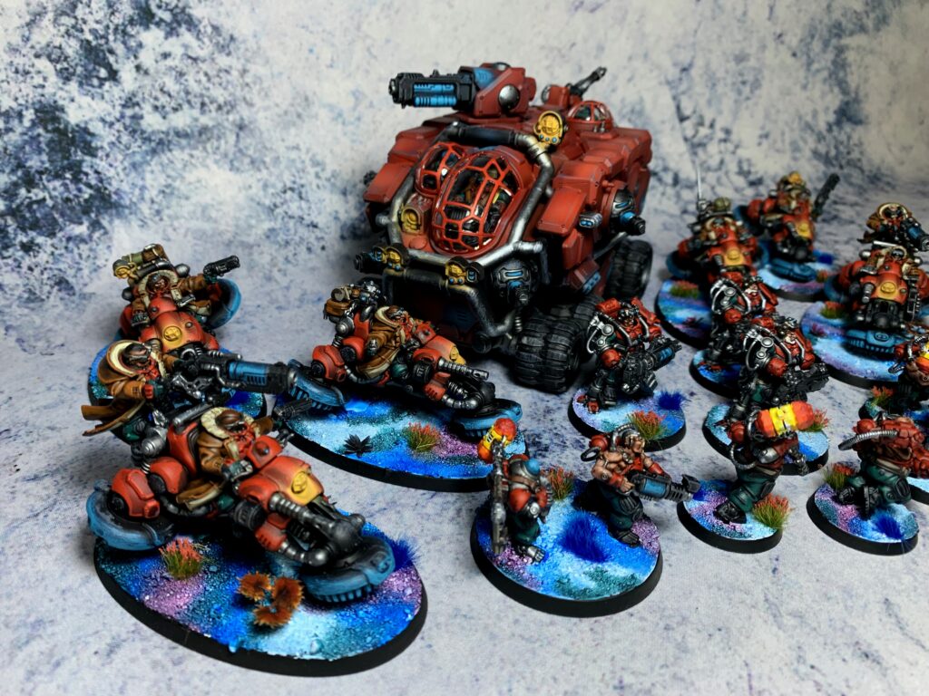 Leagues of Votann on blue alien world bases