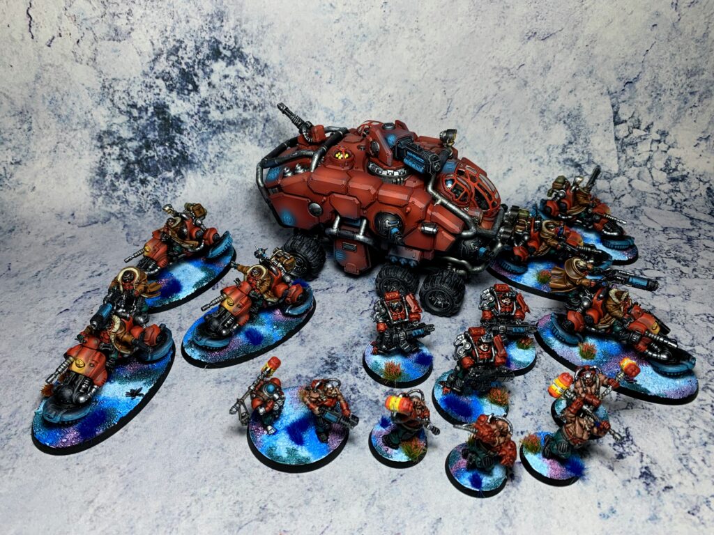 Leagues of Votann on blue alien world bases