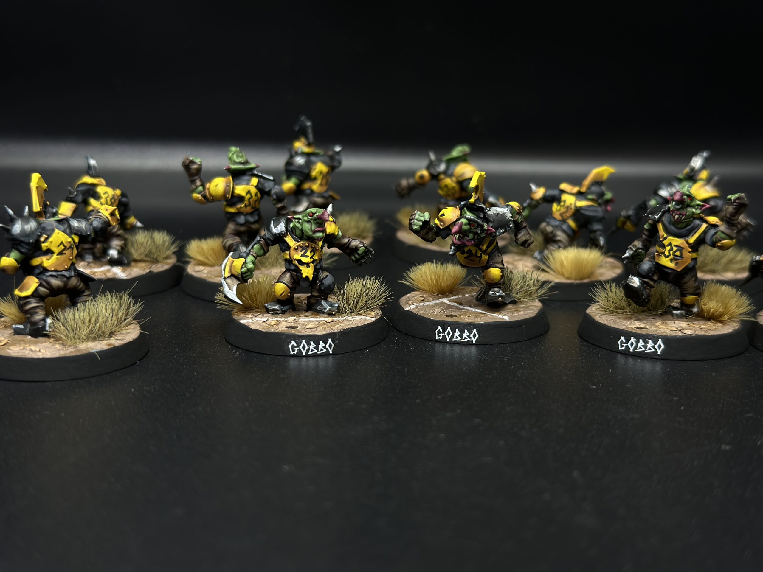 Blood Bowl Goblins in black and yellow