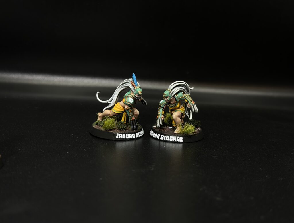 Blood Bowl Amazons in green and yellow