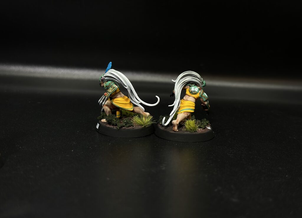 Blood Bowl Amazons in green and yellow