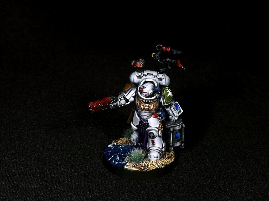 Space Marines Aurora Chapter on water transparent bases