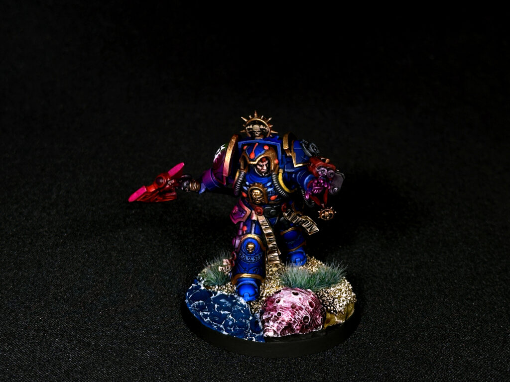 Space Marines Aurora Chapter on water transparent bases