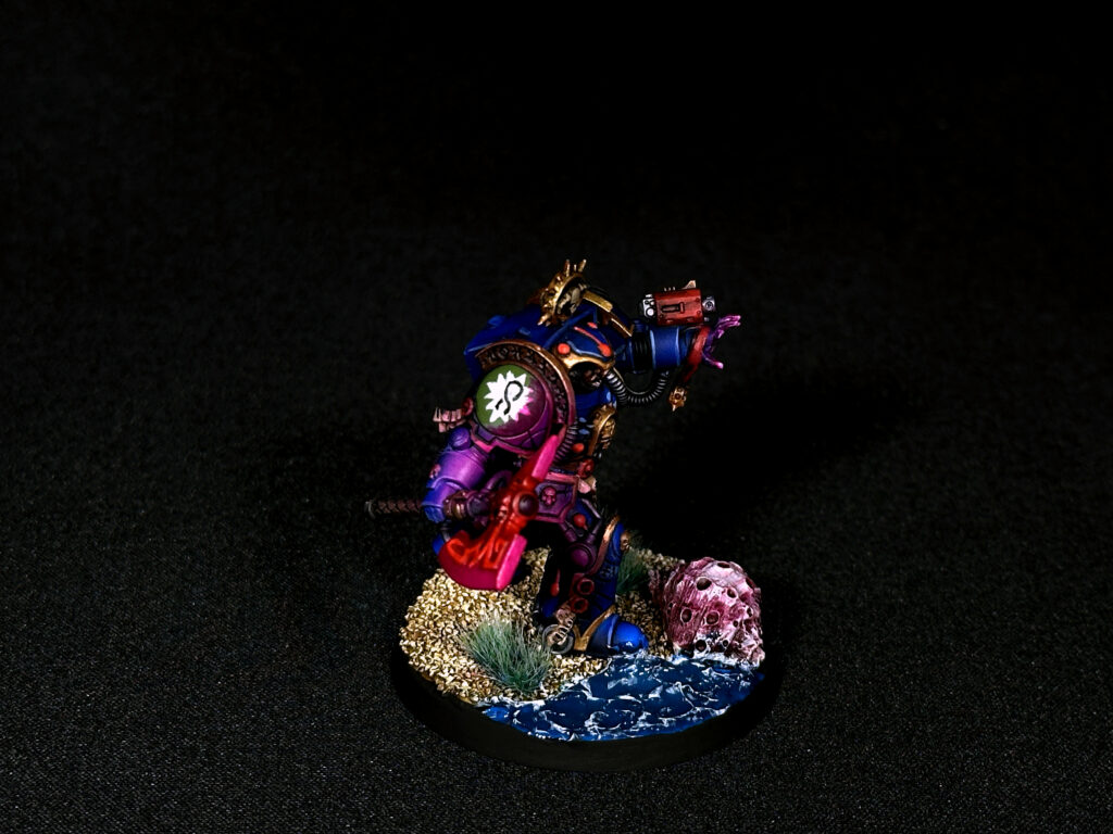 Space Marines Aurora Chapter on water transparent bases