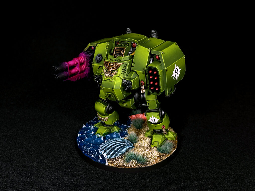 Space Marines Aurora Chapter on water transparent bases