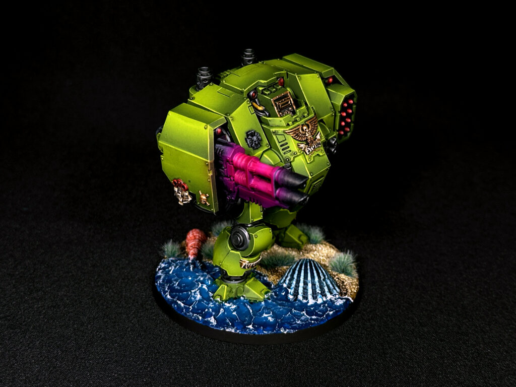 Space Marines Aurora Chapter on water transparent bases