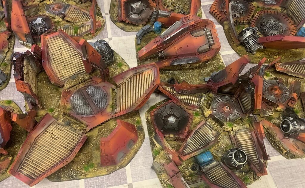 Imperial Defences and Drop Pod debris