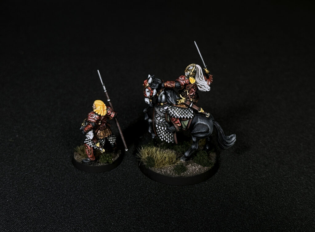 Eomer Lord of the Rings on foot and mounted