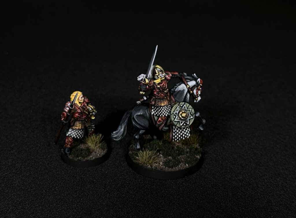 Eomer Lord of the Rings on foot and mounted