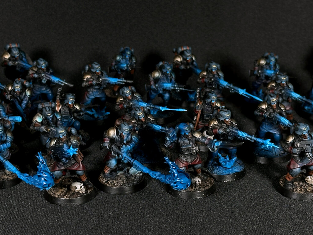 Death Korps of Krieg with blue fire